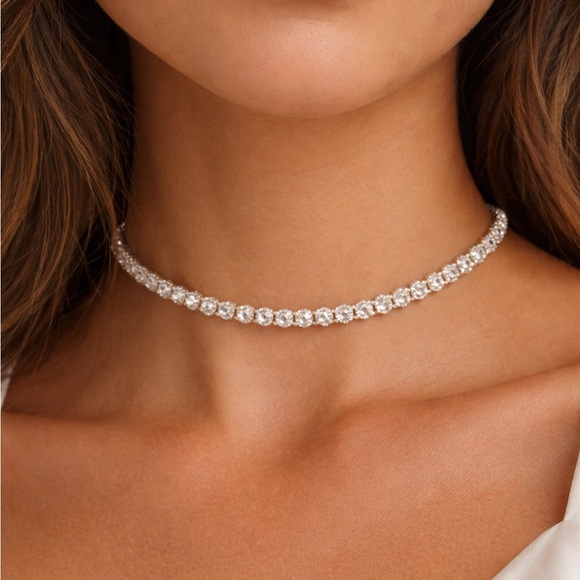 5MM Silver Choker Necklace 16”+3” - Picture 3 of 4